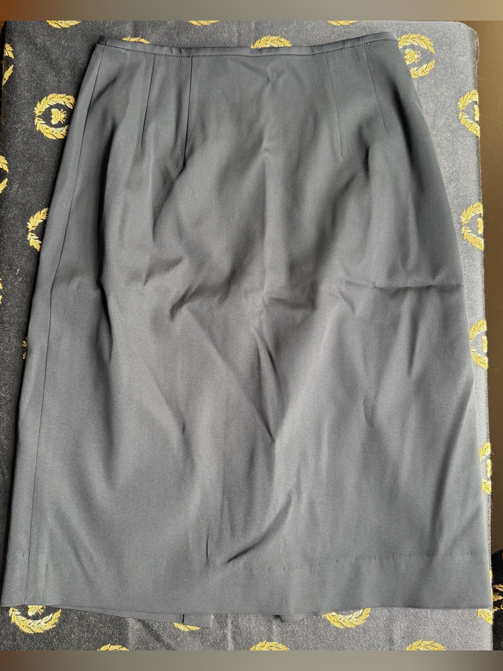 Banana Republic Black Silk Pencil Skirt